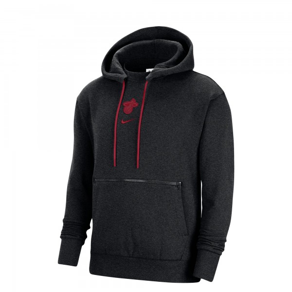 Толстовка Miami Heat Nike Courtside Versus Flight - Heather Black
