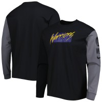 Футболка с длинным рукавом Golden State Warriors Nike Courtside Versus Flight MAX90 - Black
