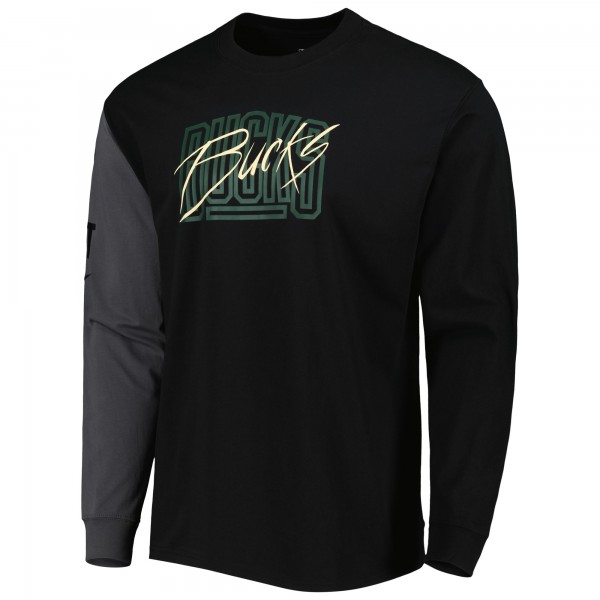 Футболка с длинным рукавом Milwaukee Bucks Nike Courtside Versus Flight MAX90 - Black