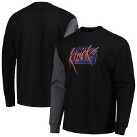 Футболка с длинным рукавом New York Knicks Nike Courtside Versus Flight MAX90 - Black