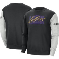 Кофта Los Angeles Lakers Nike Black/Heather Gray Courtside Versus Force & Flight