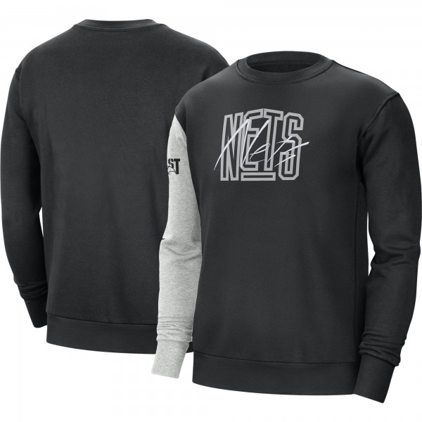 Кофта Brooklyn Nets Nike Courtside Versus Force & Flight - Black/Heather Gray