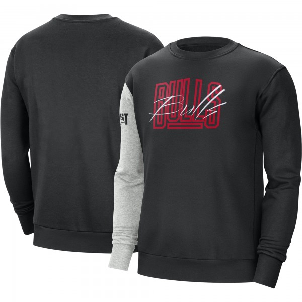 Кофта Chicago Bulls Nike Black/Heather Gray Courtside Versus Force & Flight