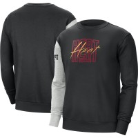 Кофта Miami Heat Nike Courtside Versus Force & Flight - Black/Heather Gray