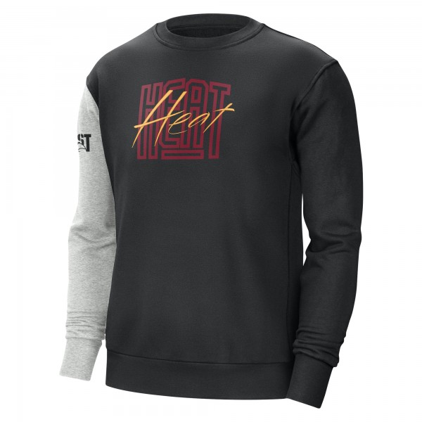 Кофта Miami Heat Nike Courtside Versus Force & Flight - Black/Heather Gray