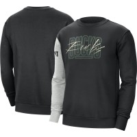 Кофта Milwaukee Bucks Nike Courtside Versus Force & Flight - Black/Heather Gray