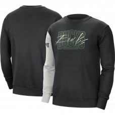 Кофта Milwaukee Bucks Nike Courtside Versus Force & Flight - Black/Heather Gray