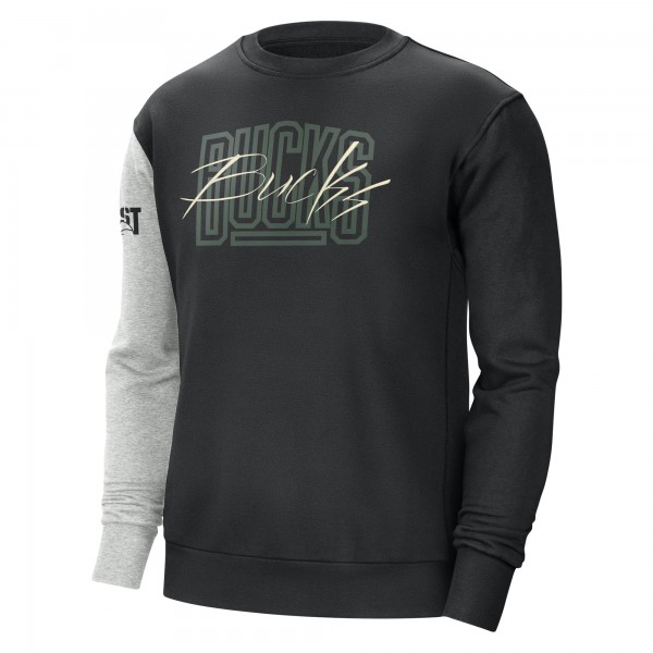 Кофта Milwaukee Bucks Nike Courtside Versus Force & Flight - Black/Heather Gray