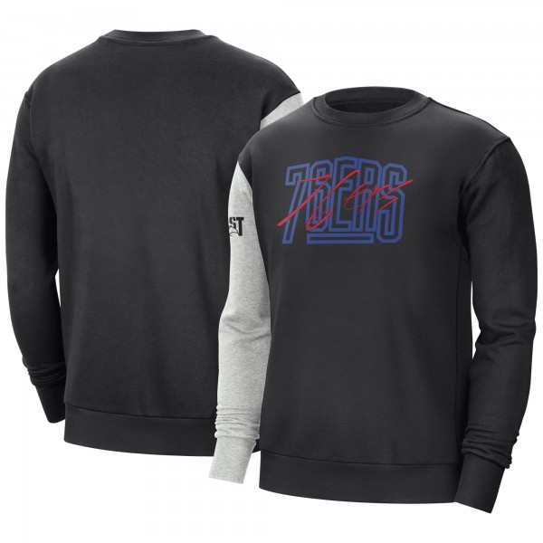 Кофта Philadelphia 76ers Nike Courtside Versus Force & Flight - Black/Heather Gray