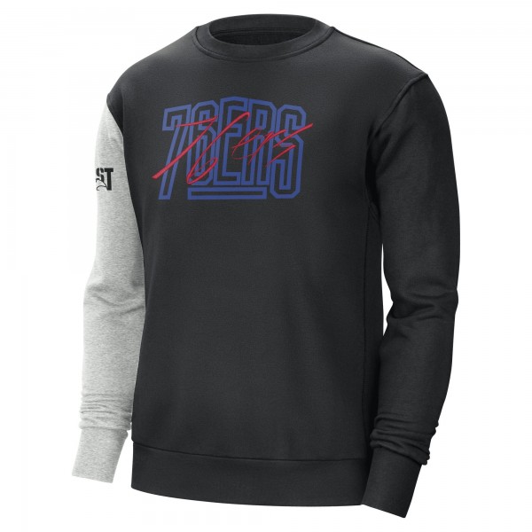 Кофта Philadelphia 76ers Nike Courtside Versus Force & Flight - Black/Heather Gray