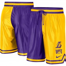 Los Angeles Lakers Nike Courtside Versus Force Split DNA Performance Shorts - Gold/Purple