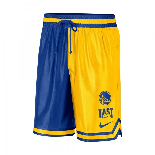 Шорты Golden State Warriors Nike Courtside Versus Force Split DNA Performance - Gold/Royal