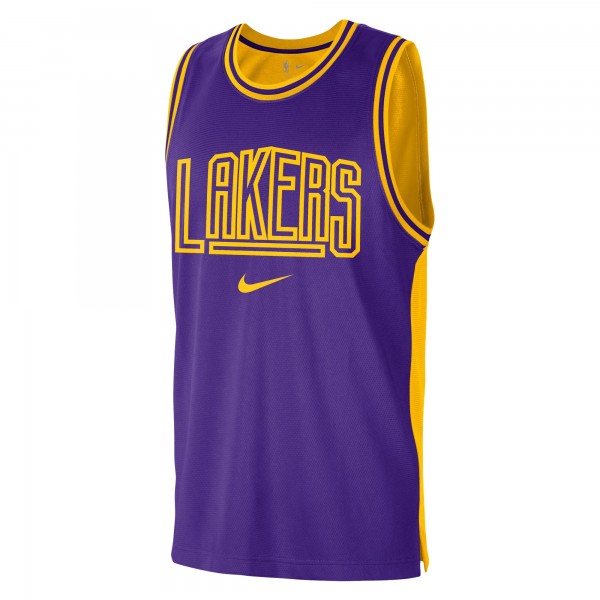 Майка Los Angeles Lakers Nike Courtside Versus Force Split DNA Performance Mesh - Purple/Gold