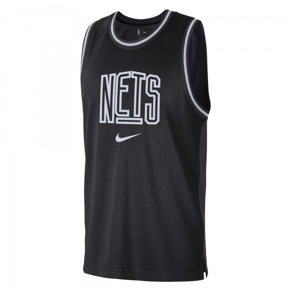 Майка Brooklyn Nets Nike Courtside Versus Force Split DNA Performance Mesh - Black/Anthracite