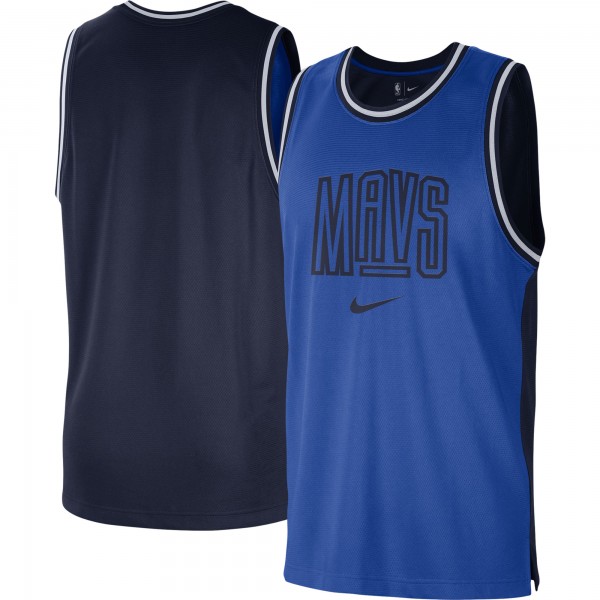 Майка Dallas Mavericks Nike Courtside Versus Force Split DNA Performance Mesh - Blue/Navy