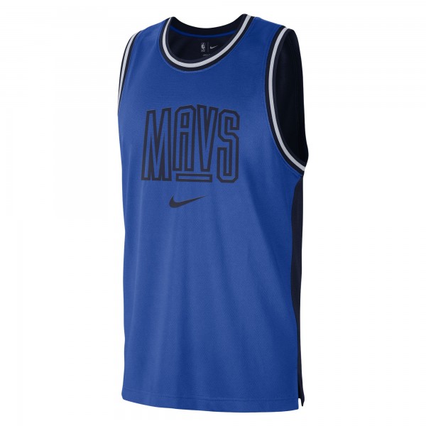 Майка Dallas Mavericks Nike Courtside Versus Force Split DNA Performance Mesh - Blue/Navy