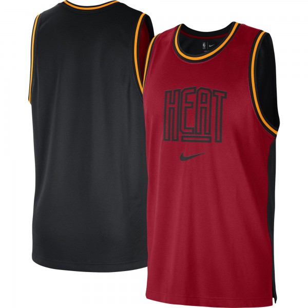 Майка Miami Heat Nike Courtside Versus Force Split DNA Performance Mesh - Red/Black