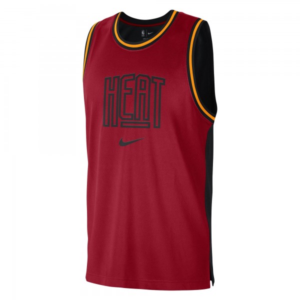 Майка Miami Heat Nike Courtside Versus Force Split DNA Performance Mesh - Red/Black