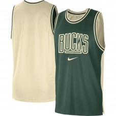 Майка Milwaukee Bucks Nike Courtside Versus Force Split DNA Performance Mesh - Hunter Green/Cream