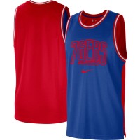 Майка Philadelphia 76ers Nike Courtside Versus Force Split DNA Performance Mesh - Royal/Red