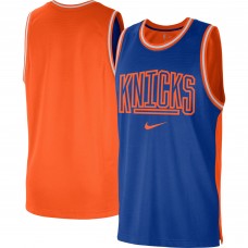 Майка New York Knicks Nike Courtside Versus Force Split DNA Performance Mesh - Blue/Orange