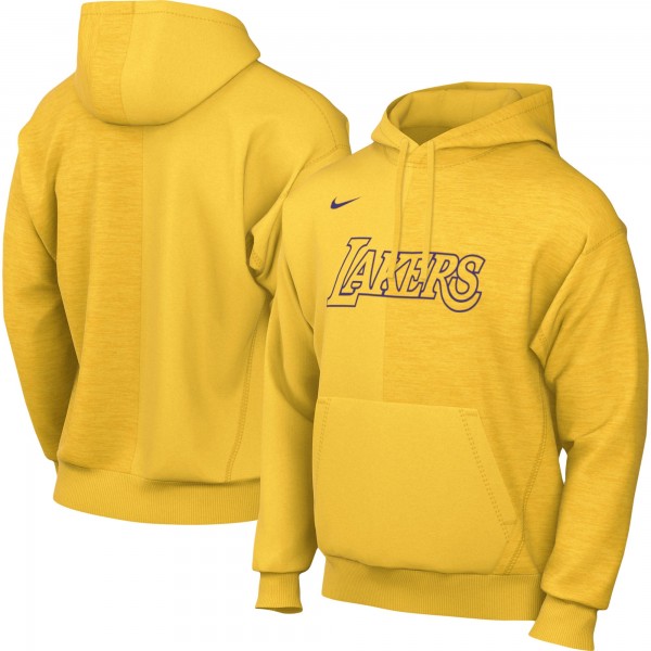 Толстовка Los Angeles Lakers Nike Courtside Versus Stitch Split - Gold
