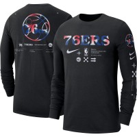 Футболка с длинным рукавом Philadelphia 76ers Nike Essential Air Traffic Control - Black
