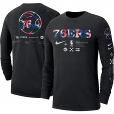 Футболка с длинным рукавом Philadelphia 76ers Nike Essential Air Traffic Control - Black