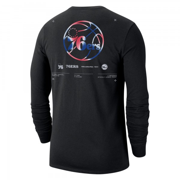 Футболка с длинным рукавом Philadelphia 76ers Nike Essential Air Traffic Control - Black