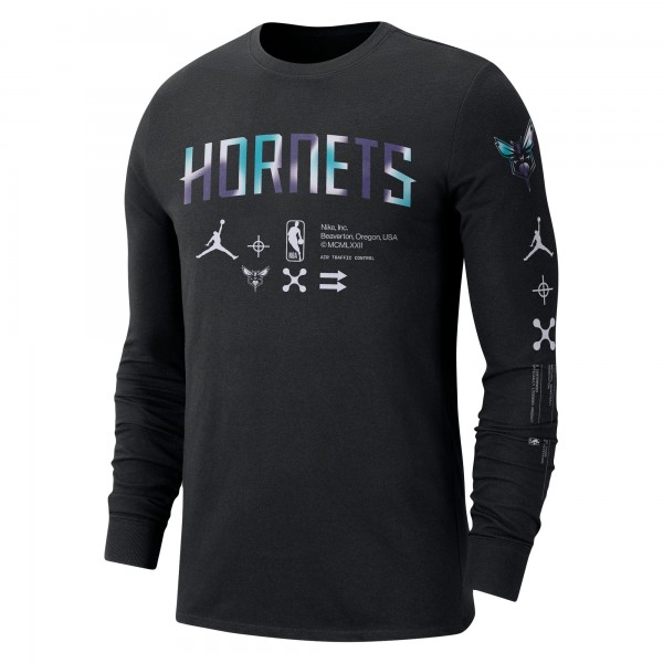Футболка с длинным рукавом Charlotte Hornets Jordan Brand Essential Air Traffic Control - Black