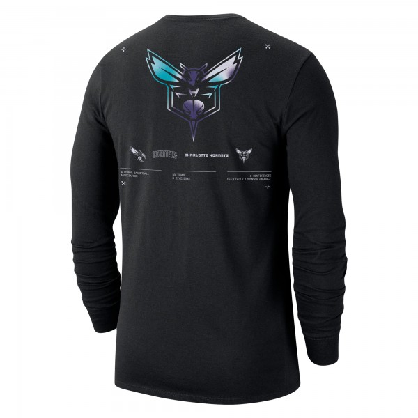 Футболка с длинным рукавом Charlotte Hornets Jordan Brand Essential Air Traffic Control - Black