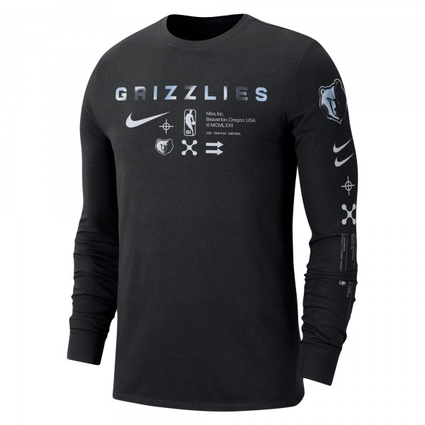 Футболка с длинным рукавом Memphis Grizzlies Nike Essential Air Traffic Control - Black