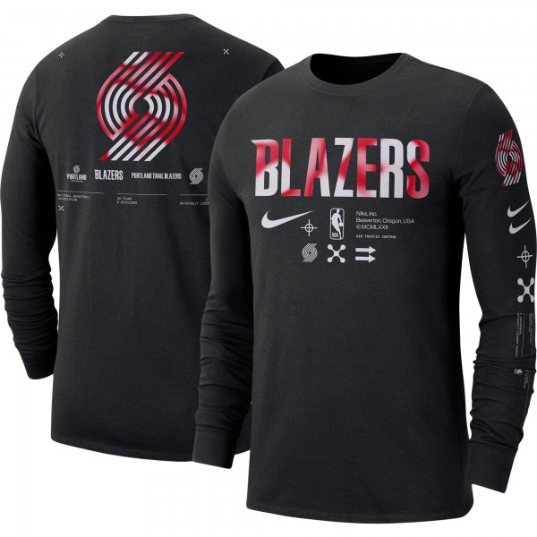 Футболка с длинным рукавом Portland Trail Blazers Nike Essential Air Traffic Control - Black