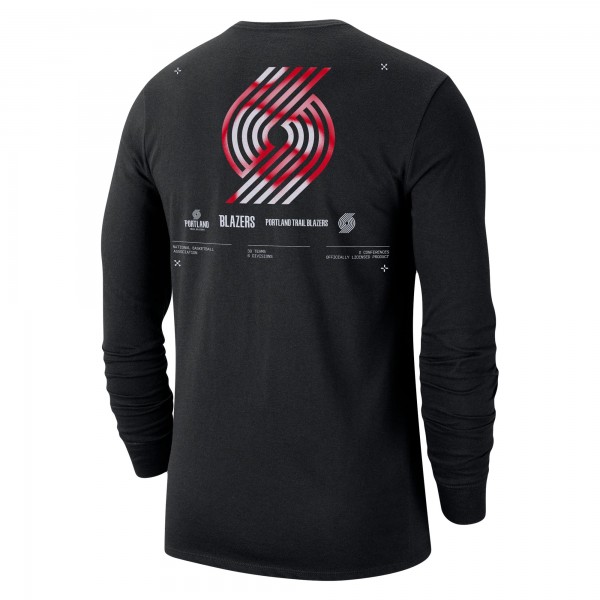 Футболка с длинным рукавом Portland Trail Blazers Nike Essential Air Traffic Control - Black
