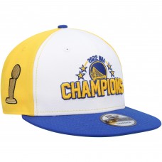 Golden State Warriors New Era 2022 NBA Champions Color Block 9FIFTY Snapback Hat - White/Royal