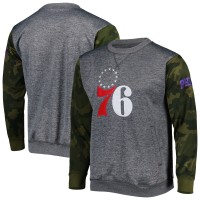 Кофта Philadelphia 76ers Camo Stitched - Heather Charcoal