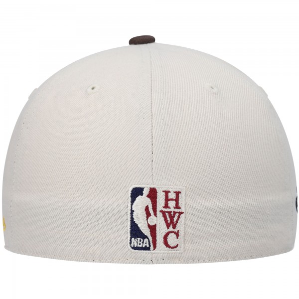 Бейсболка Los Angeles Lakers Mitchell & Ness Hardwood Classics 2010 NBA Finals Patch Off White Camo - Cream