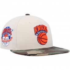 Бейсболка New York Knicks Mitchell & Ness Hardwood Classics 50th Anniversary Off White Camo - Cream/Camo