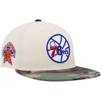 Бейсболка Philadelphia 76ers Mitchell & Ness Hardwood Classics 1976 NBA All-Star Game Off White Camo - Cream/Camo