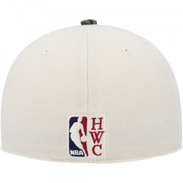 Бейсболка Philadelphia 76ers Mitchell & Ness Hardwood Classics 1976 NBA All-Star Game Off White Camo - Cream/Camo