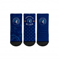 Три пары носков Minnesota Timberwolves Rock Em Socks Toddler #1 Fan