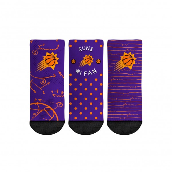 Три пары носков Phoenix Suns Rock Em Toddler #1 Fan