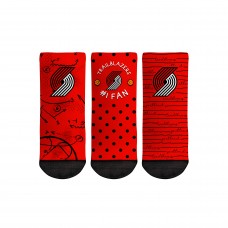 Три пары носков Portland Trail Blazers Rock Em Toddler #1 Fan
