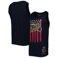 Майка Philadelphia 76ers Mitchell & Ness Hardwood Classics Americana Stars and Stripes - Navy