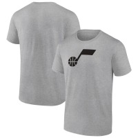 Футболка Utah Jazz Solid Primary Logo - Heathered Gray