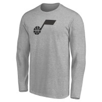 Футболка с длинным рукавом Utah Jazz Primary Logo Team - Heathered Gray