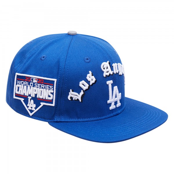 Бейсболка Los Angeles Dodgers Pro Standard 2020 World Series Old English - Royal