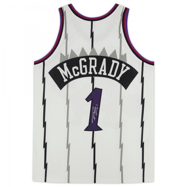 Autographed Toronto Raptors Tracy McGrady Fanatics Authentic White Mitchell & Ness 1998 Authentic Jersey