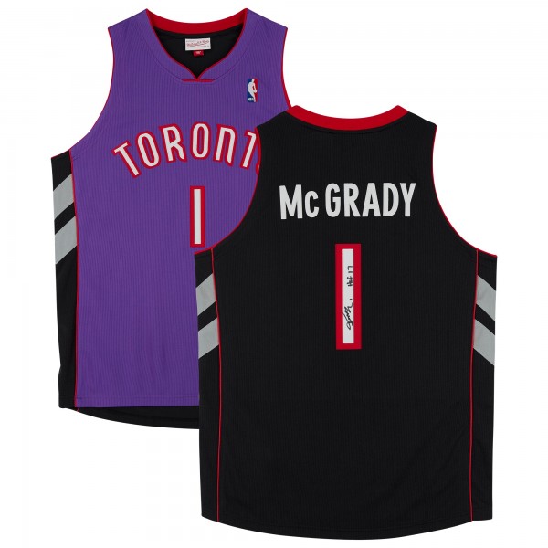 Autographed Toronto Raptors Tracy McGrady Fanatics Authentic Purple 1999-00 Mitchell & Ness Hardwood Classics Authentic Jersey with HOF 17 Inscription
