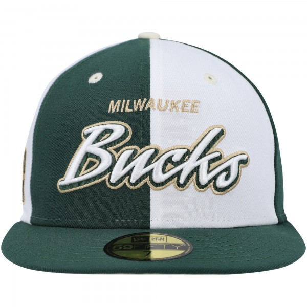 Бейсболка New Era Script Pinwheel 59FIFTY - Hunter Green/White